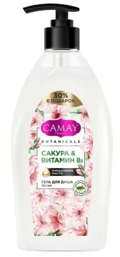CAMAY гель д/душа botanicals японская сакура750мл                                                  